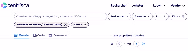 Centris recherche